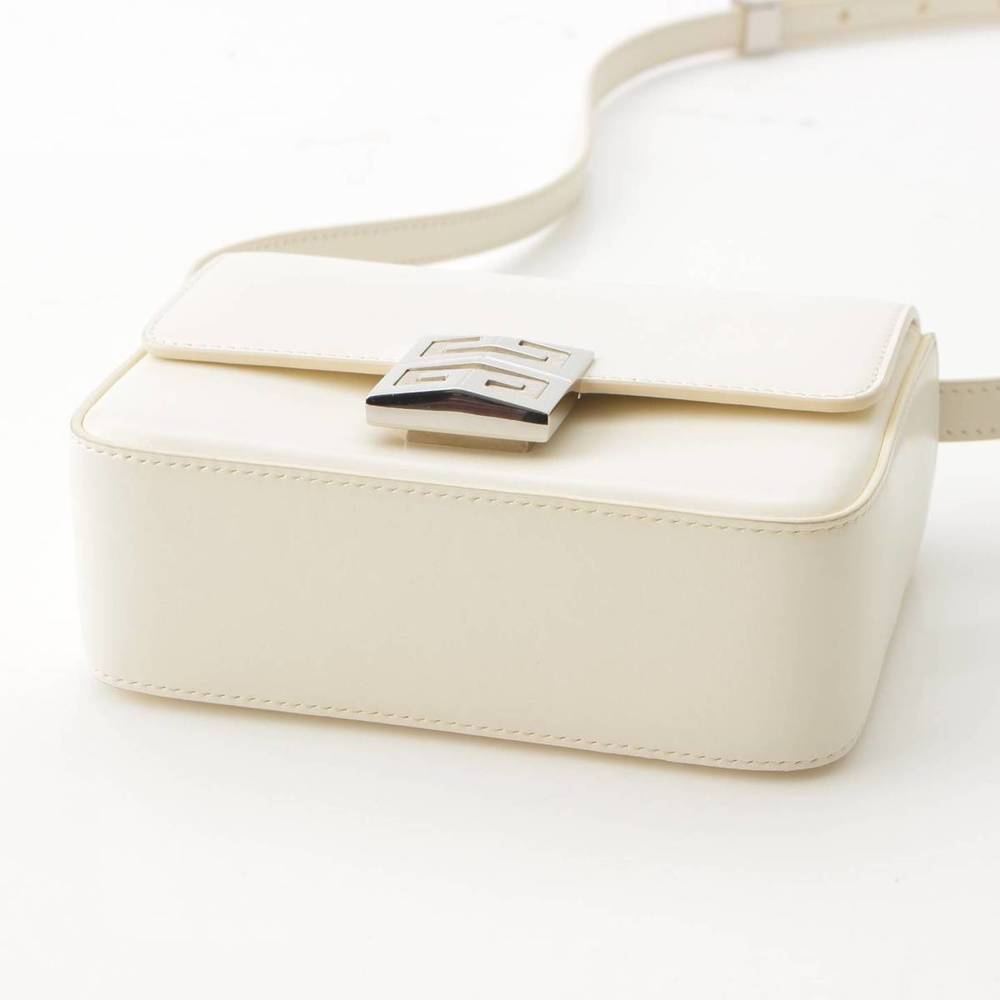 Givenchy Small Bag Shoulder White Logo Ivory Flap… - image 5